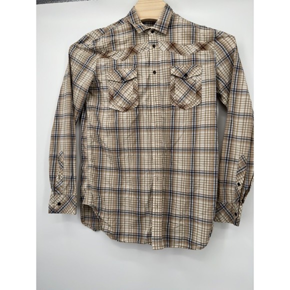 Diesel Pearl Snap Cotton‎ Gray Shirt Men's XL Long Sleeve Plaid Western - Picture 1 of 11